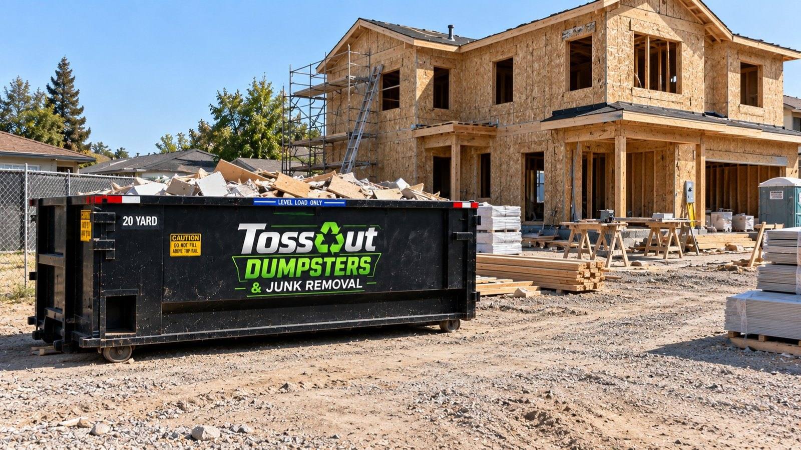 20-yard roll-off dumpster